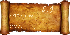 Süle Gina névjegykártya